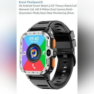Black 4G Dual Camera Smart Watch